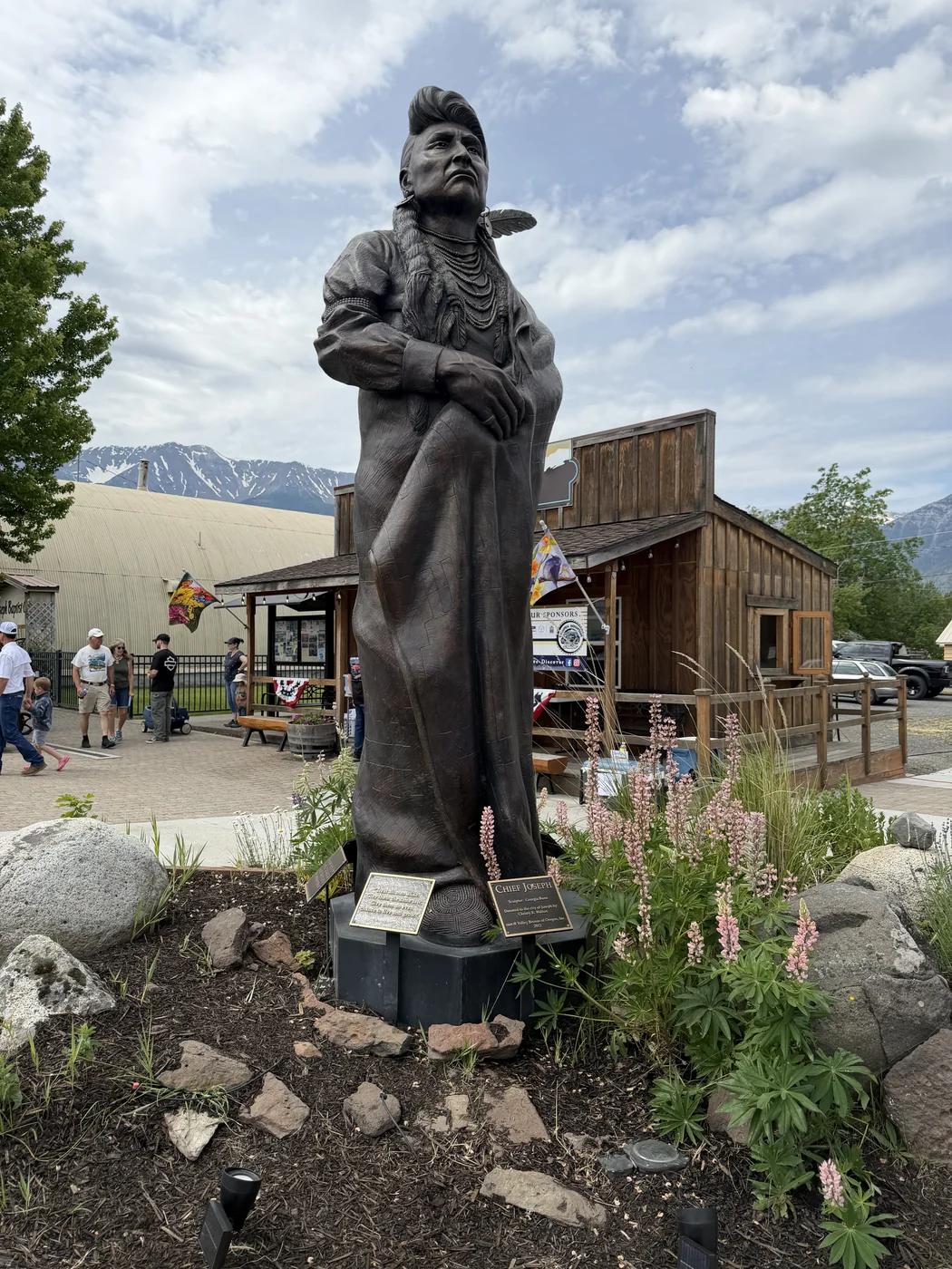 Chief Joseph statue in Joseph, Oregon at Mountain High Broncs & Bulls
