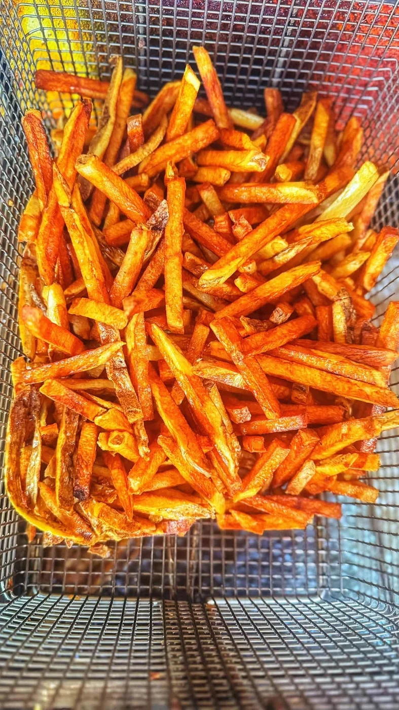 Basket of fresh seasoned fries